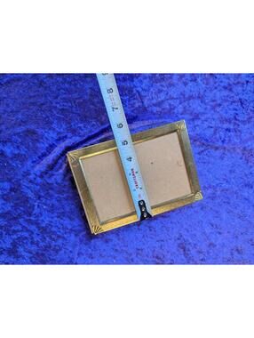 Vintage Gold Tone Small Rectangular Picture Frame